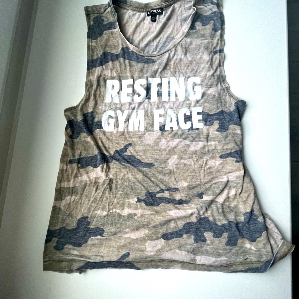 Camo Resting Gym Face Woman’s Tank